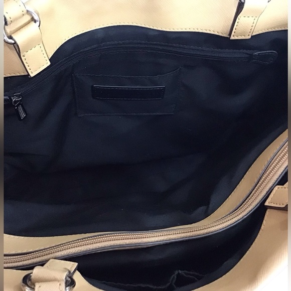 Rebecca Minkoff Monroe Leather Tote Color Biscuit - Picture 15 of 16